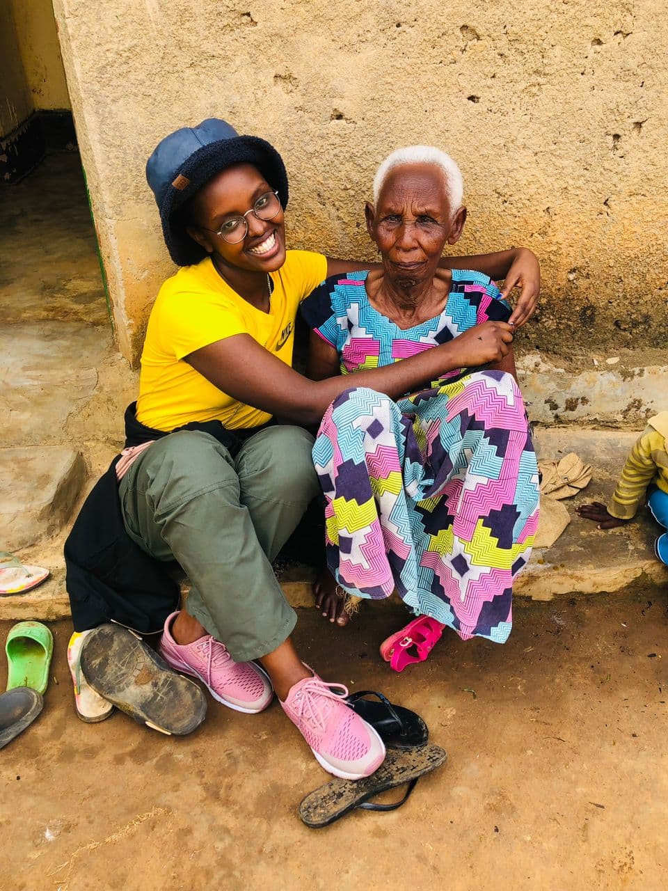 Hidden Souls volunteer with elder beneficiary